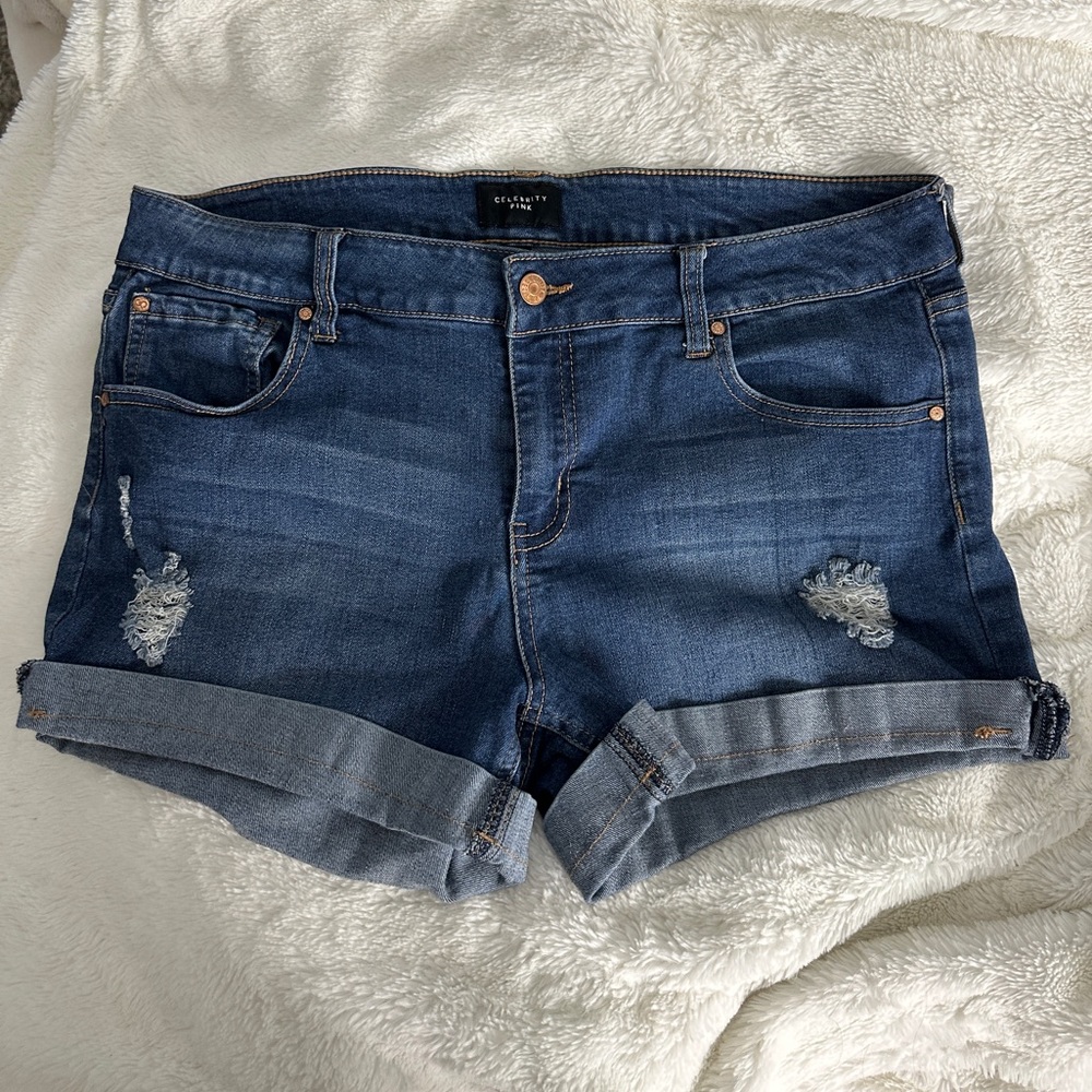 celebrity pink jean shorts